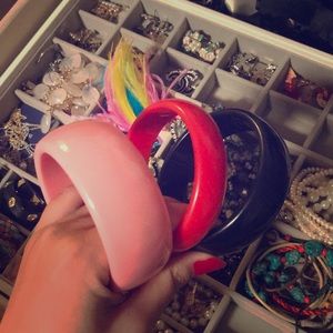 Plastic Bracelets 3 different colors